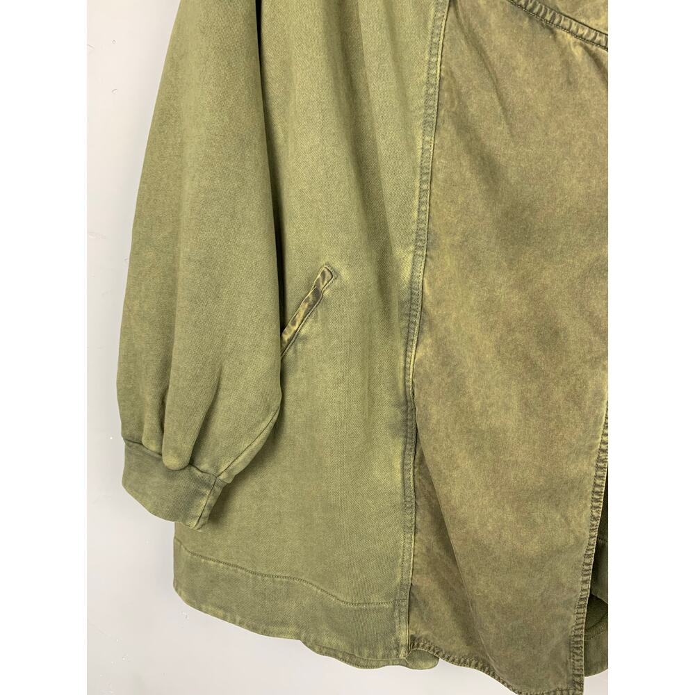 Free People C'Mon Hooded Cardigan Jacket Olive Green Oversized Pockets Women's S - Picture 4 of 11